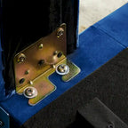 Square Arm Velvet Loveseat with Jeweled buttons and 2 Pillows