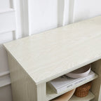 Modern TV Media Stand with 23  Fireplace Insert, Large Faux Stacked Stone TV Desk Storage Rack