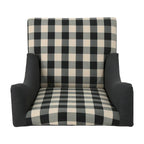 28  High-Back Upholstered Club Chair with Birch Legs