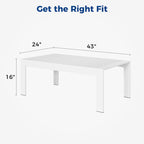 All-Weather Aluminum Outdoor Coffee Table