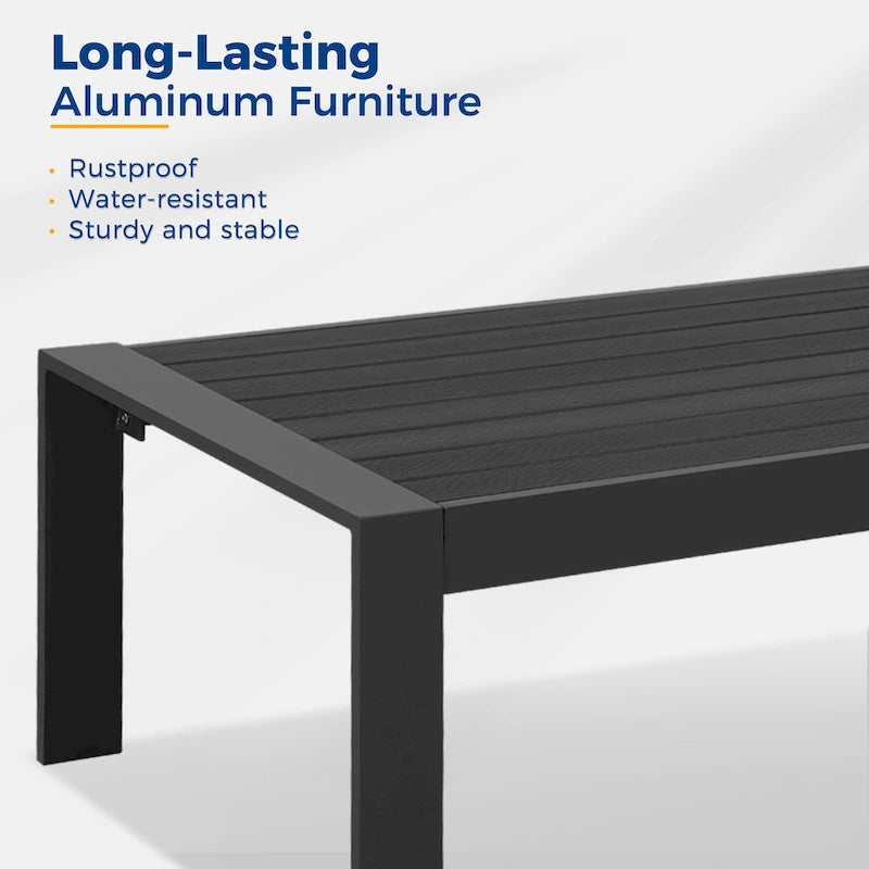 All-Weather Aluminum Outdoor Coffee Table