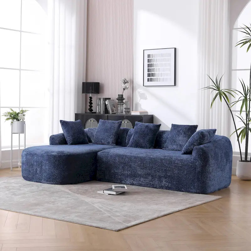 99.21 W L-Shape Boucle Sofa 3 Seater