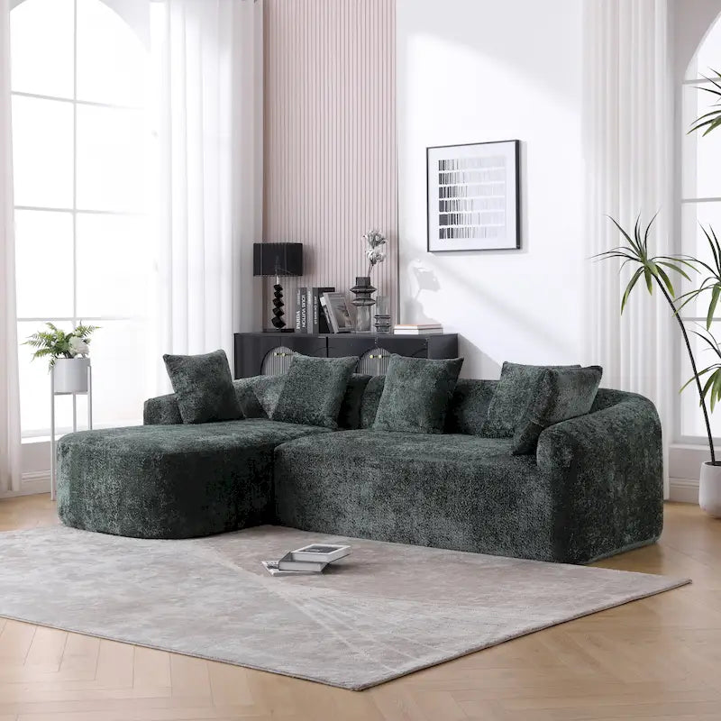 99.21 W L-Shape Boucle Sofa 3 Seater