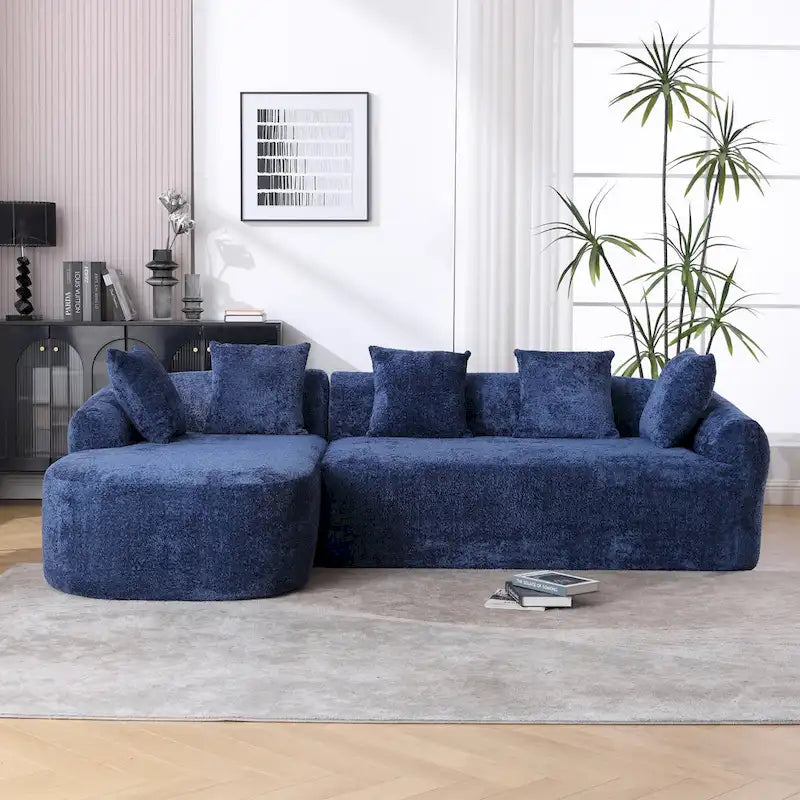 99.21 W L-Shape Boucle Sofa 3 Seater