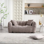 Modern 65.1  Chenille Tufted Loveseat Accent Chair with High-Resilience Foam