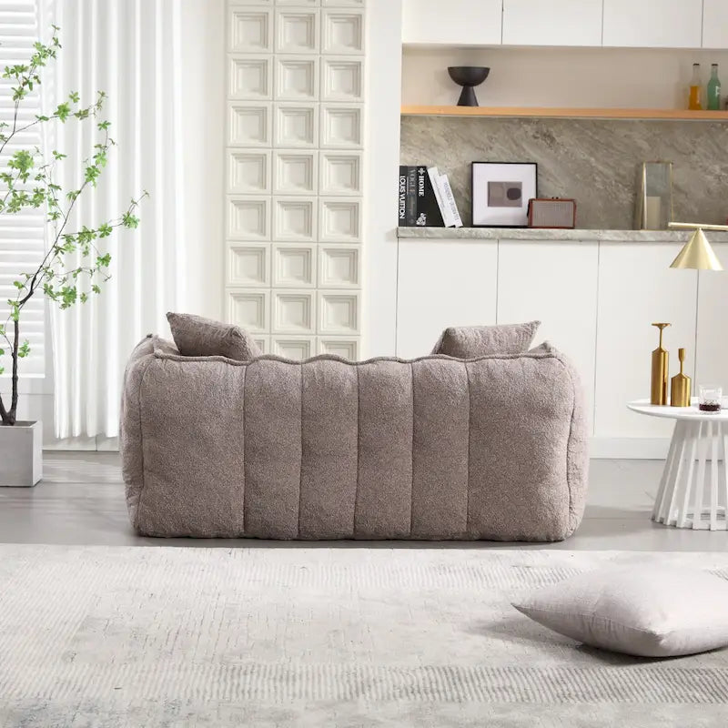 Modern 65.1  Chenille Tufted Loveseat Accent Chair with High-Resilience Foam