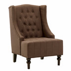 Wingback Chair with Solid Wood Frame, Mid-Century Modern Chair, Accent Chair Extra-Thick Backrest
