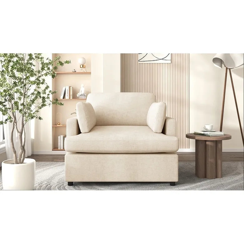 Mirod Oversized Accent Chair - Comfortable Armrest Cushions, Versatile Neutral Style, Elegant Design, Durable Frame