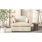 Mirod Oversized Accent Chair - Comfortable Armrest Cushions, Versatile Neutral Style, Elegant Design, Durable Frame