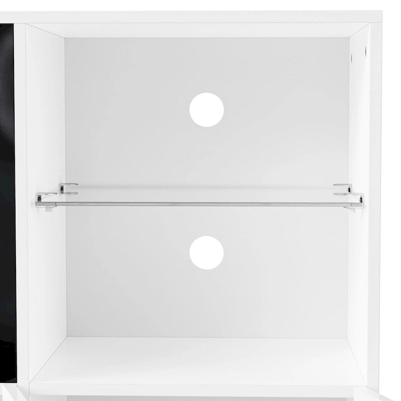 TV Stand with 34.2  Non-heating Electric Fireplace,Entertainment Center with LED Light,Tempered Glass Shelves for TVs up to 75