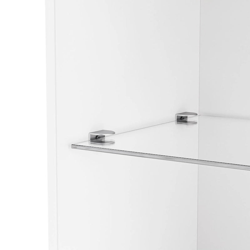 TV Stand with 34.2  Non-heating Electric Fireplace,Entertainment Center with LED Light,Tempered Glass Shelves for TVs up to 75