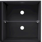 TV Stand with 34.2  Non-heating Electric Fireplace,Entertainment Center with LED Light,Tempered Glass Shelves for TVs up to 75