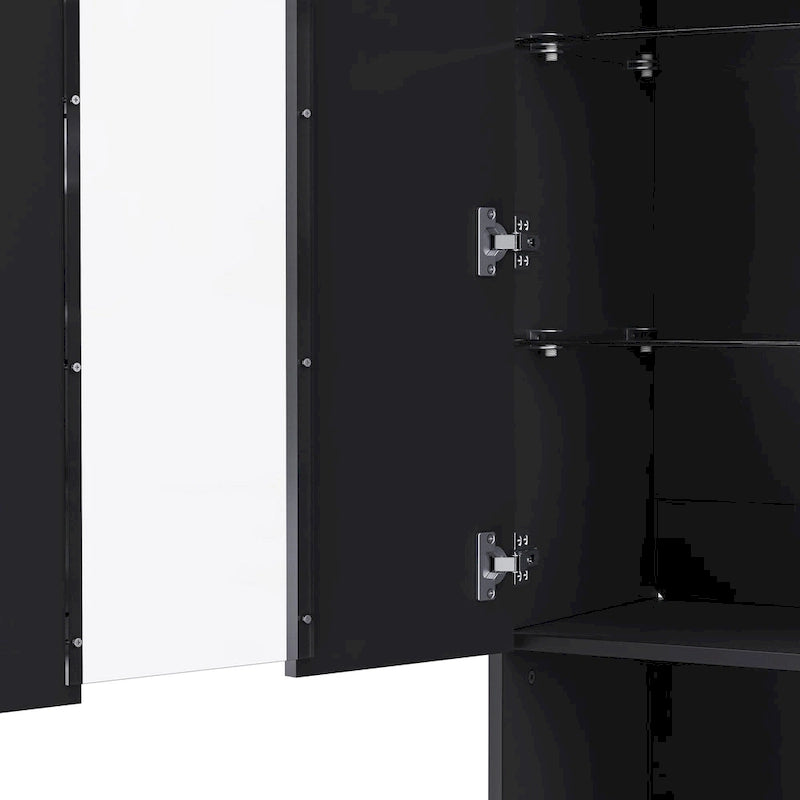 TV Stand with 34.2  Non-heating Electric Fireplace,Entertainment Center with LED Light,Tempered Glass Shelves for TVs up to 75