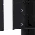 TV Stand with 34.2  Non-heating Electric Fireplace,Entertainment Center with LED Light,Tempered Glass Shelves for TVs up to 75