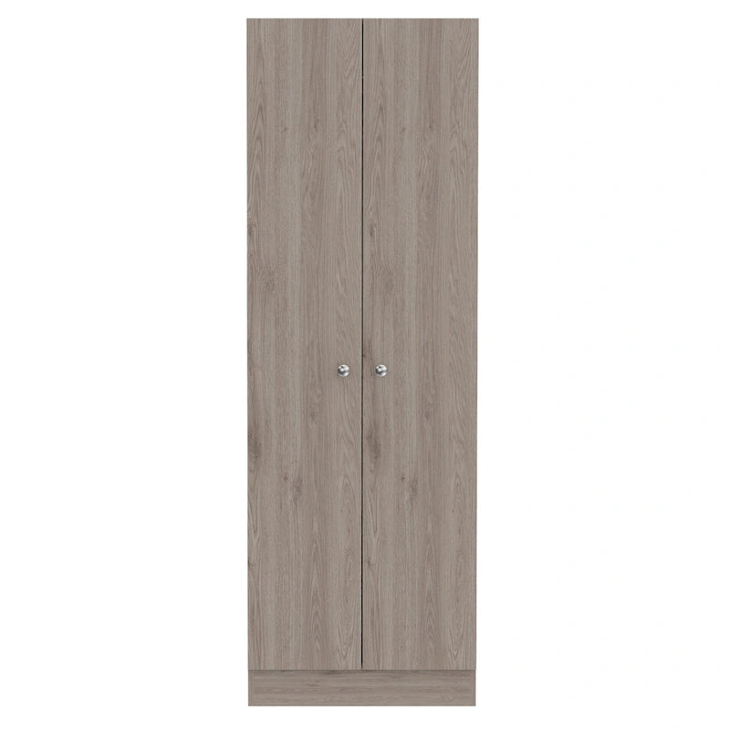 HomeRoots 71  Light Gray Wood Pantry Or Storage Closet - 23.6' X '70.8' X '11.8