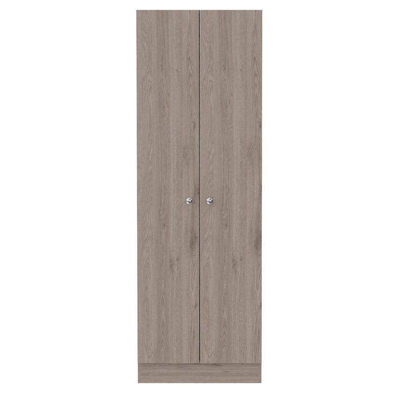 HomeRoots 71  Light Gray Wood Pantry Or Storage Closet - 23.6' X '70.8' X '11.8