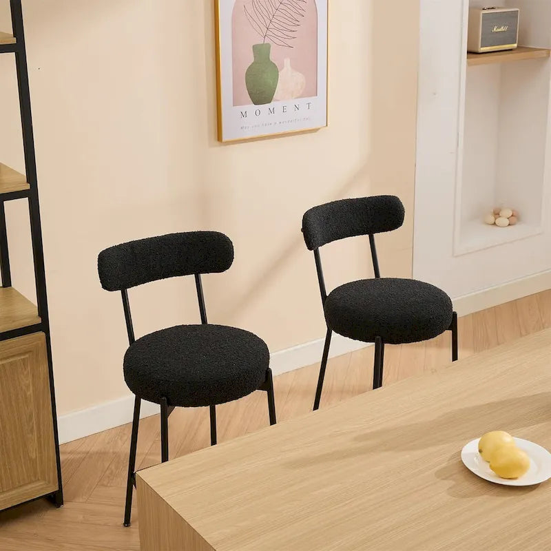 27  Modern Counter Stools Set of 2, Leather Bar Stools with Back & Pedals & Metal Legs