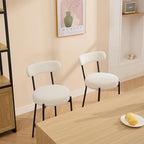 27  Modern Counter Stools Set of 2, Leather Bar Stools with Back & Pedals & Metal Legs