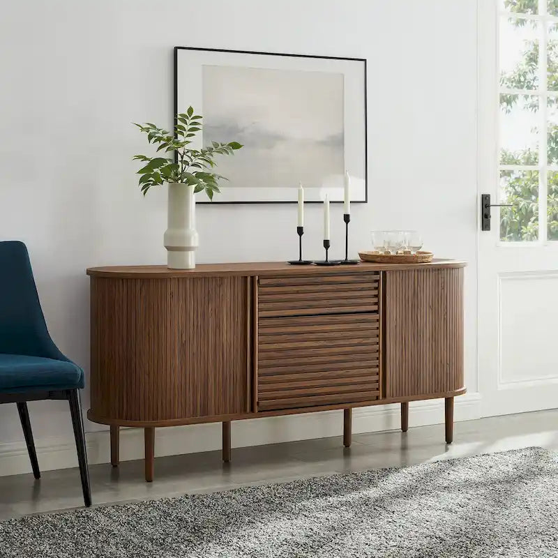 Harlan 67  Fluted Oval Sideboard Cabinet