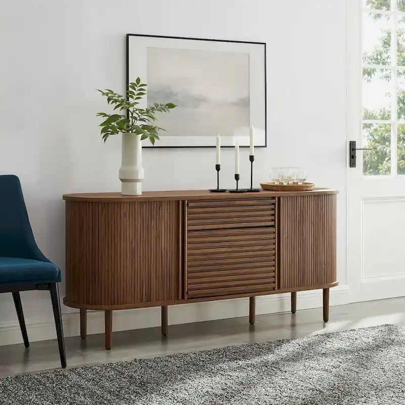 Harlan 67  Fluted Oval Sideboard Cabinet