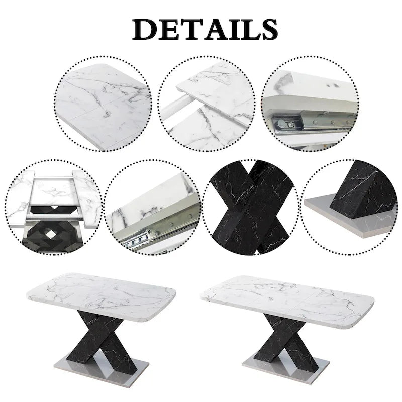 Modern Expandable Square Dining Table