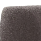 Srey Loveseat, 64 Inch, Charcoal Gray Boucle, Curved Kidney Shape