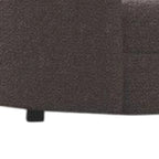 Srey Loveseat, 64 Inch, Charcoal Gray Boucle, Curved Kidney Shape