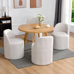 Cottage 21.5  Wide Upholstered Barrel Arm Dining Chairs