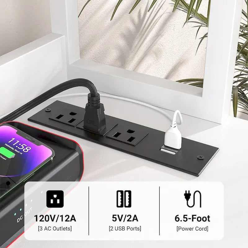 27.6  Wide Drawer File Cabinet, Wood Filing Cabinet With Charging Station and Locks
