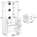 27.6  Wide Drawer File Cabinet, Wood Filing Cabinet With Charging Station and Locks