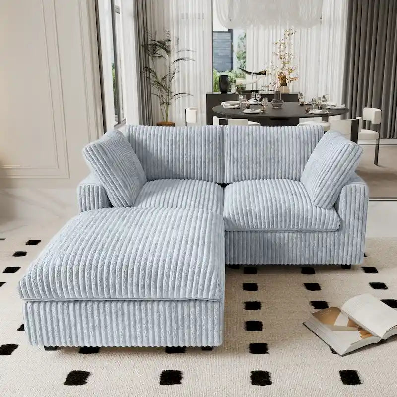 78.74  Modular Sectional Couches, Plush Deep Seat Sleeper Sofa with Removable Covers