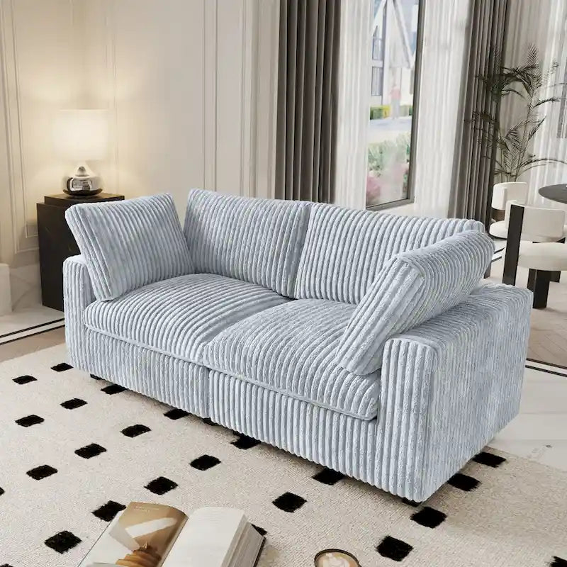 78.74  Modular Sectional Couches, Plush Deep Seat Sleeper Sofa with Removable Covers