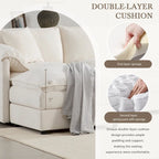 Chenille Modular Sectional Sofa, U Shaped Cloud Upholstered Couch Set