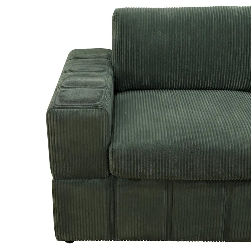 Oversized 7 - Piece 130  Wide Reversible Modular Corner Sectional Sofa Couch with Ottoman