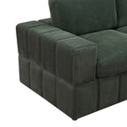 Oversized 7 - Piece 130  Wide Reversible Modular Corner Sectional Sofa Couch with Ottoman