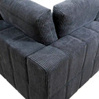 Oversized 7 - Piece 130  Wide Reversible Modular Corner Sectional Sofa Couch with Ottoman