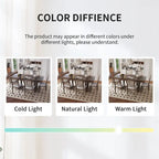 5 Piece Extendable Dining Table Set, Farmhouse Extendable Table with 18  Move Leaf