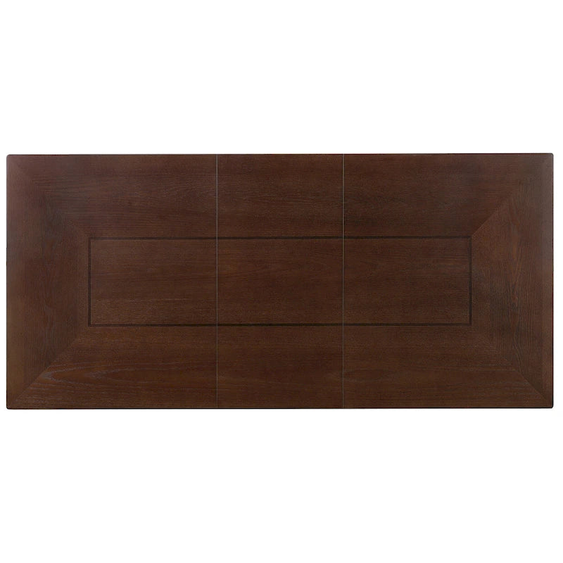 5 Piece Extendable Dining Table Set, Farmhouse Extendable Table with 18  Move Leaf