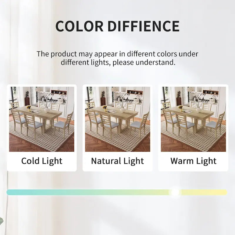 5 Piece Extendable Dining Table Set, Farmhouse Extendable Table with 18  Move Leaf