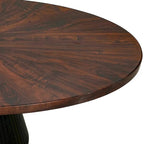 Furniture of America Dravo Modern Brown and Black Oval Coffee Table