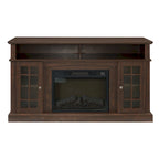 Espresso 58  Fireplace TV Stand with Open & Closed Storage for TVs Up to 65