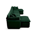 6-Piece Oversized Corduroy U-Shaped Modular Sectional Sofa with Ottomans