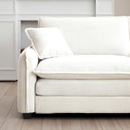 6-Piece Oversized Corduroy U-Shaped Modular Sectional Sofa with Ottomans