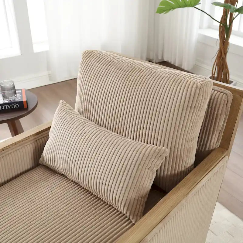 Camel 26.77  Swivel Barrel Chair with Hardwood Frame