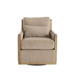 Camel 26.77  Swivel Barrel Chair with Hardwood Frame