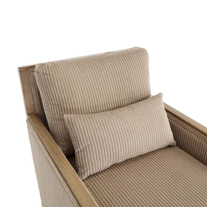 Camel 26.77  Swivel Barrel Chair with Hardwood Frame