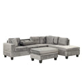 105  L-Shaped 7-Seater Modern Sofa with Storage Ottoman