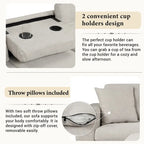 105  L-Shaped 7-Seater Modern Sofa with Storage Ottoman