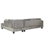 105  L-Shaped 7-Seater Modern Sofa with Storage Ottoman