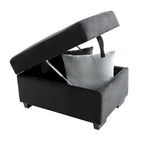 84.75  L-Shaped 5-Seat Sleeper Sectional Sofa with Storage Ottoman, Hidden Arm Storage, and USB Charging for Living Room